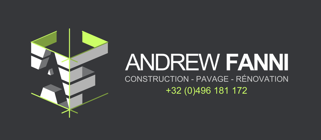 Logo Andrew Fanni de 2019 : monogramme vert et gris